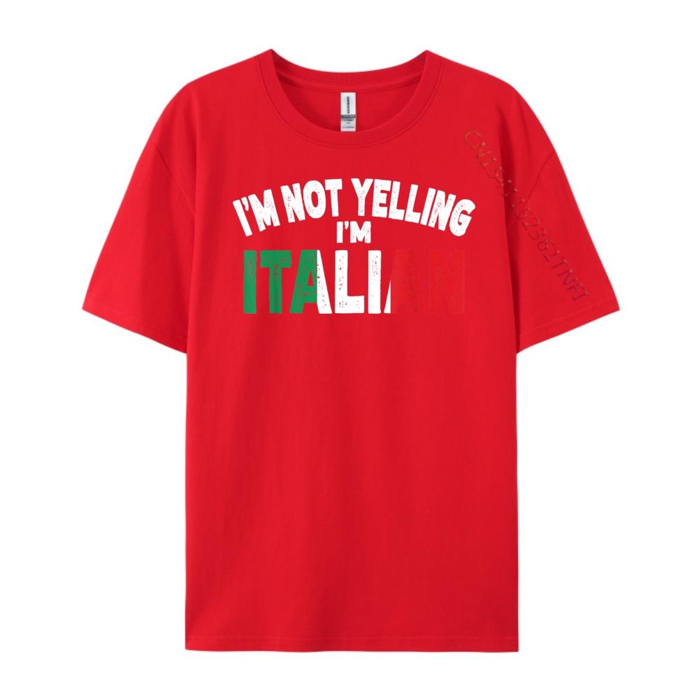 Ich schreie nicht, ich bin Italiener Lustiges italienisches Erbe Geschenk Luxus Designer WEICH Harajuku Übergroß Normal