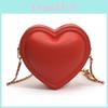 Simple Solid Color Heart Shaped Casual Shoulder Chain Bag For Women Summer