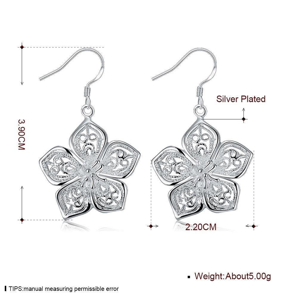 Nieuwe 925 Zilveren Oorbellen, Hoge Kwaliteit 925 Zilveren Mode Sieraden Bloemen Oorbellen