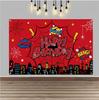 Superhero Cityscape Happy Birthday Backdrop Party Background Photo Banner Decor