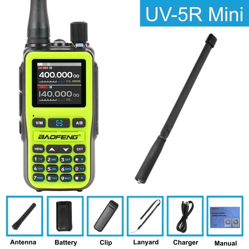 Portable Kids Two Way Radio Baofeng 5R Mini Walkie Talkie Pmr Long Range Rechargable Type-C Charger Vox For Camping Trip