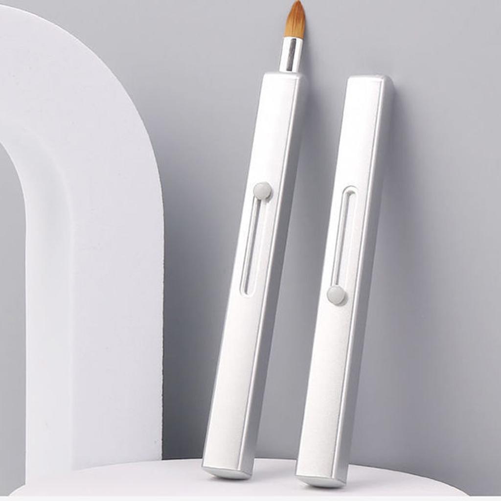 Portable Double-Ended Retractable Lip Brush with Lid | Lipstick & Lip Liner Brush | Beginner-Friendly Makeup Tool