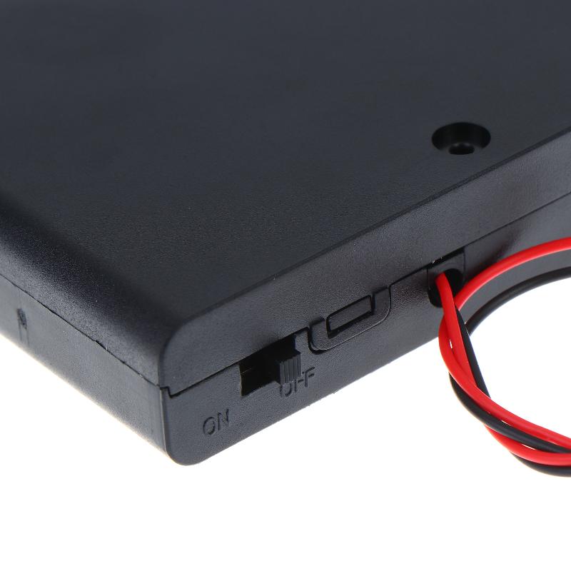 1/3Pcs Aa Battery Holder Storage Case Box With Switch And Cover For Aa Batteries Standard Container 1 2 3 4 6 8 Slots