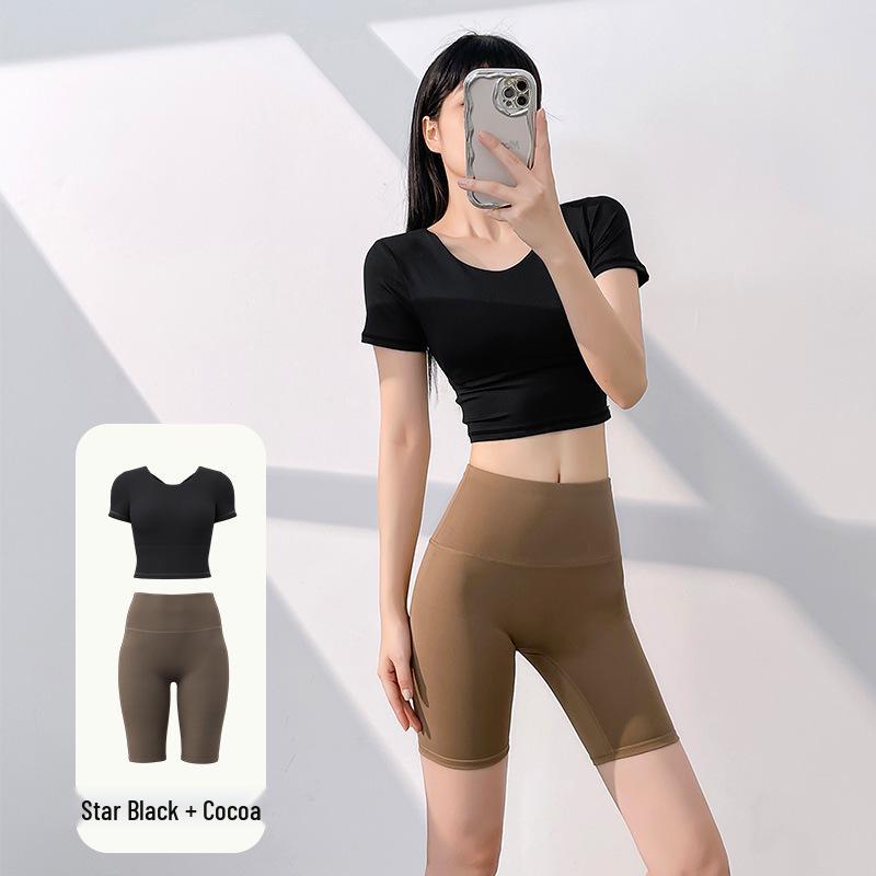 

Летний дышащий спортивный комплект из двух частей Juyi Hall облегающего кроя M