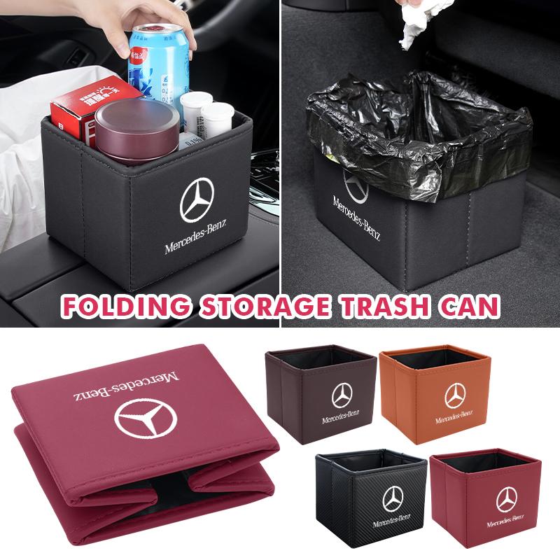 Organizzatore per Auto Chiavi Occhiali Porta Bevande Pattumiera Pieghevole Per Mercedes Benz W202 W212 W126 W140 W168 W177 CLS GLE GLC GLS CLA