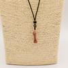 Cord Necklace Gemstone Pendant – Goldstone Bone
