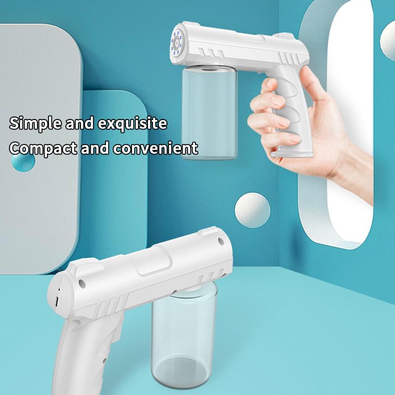 280Ml  Style Wireless Electric Sanitizer Barber Sprayer Bottle Usb Nano Blue Light Steam Spray Disinfection Gun Garden House