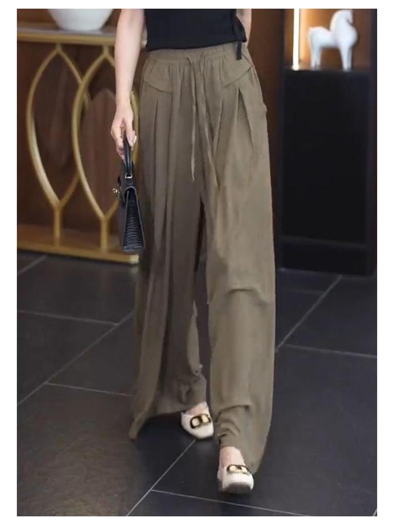 Women's Oversized Wide-Leg Drape Culottes – Spring/Summer Casual Lazy Pants