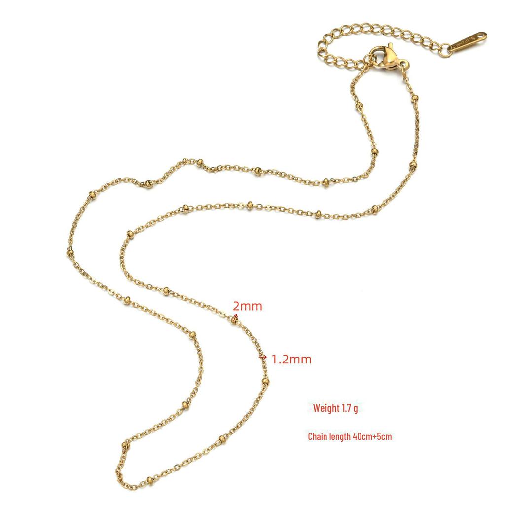 Non-Fading Titanium Steel O-Shaped Clavicle Chain for DIY Jewelry