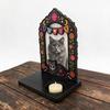 Wooden Halloween Photo Frame Skull Marigold Pattern Desktop Photo Display Rack  Haunted House