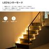Wobane Motion Sensor LED Strip Light, 4m, Rechargeable, 2200mAh, 2m X 2 Strips, Stairs, Footwell, Ambient Lighting, Stick-On, Light Sensor, Indoor
