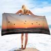 Beach Towels Retro Autumn Spring Birds Soft Towel Multipurpose Bathroom Beach Towel Oversized Beach Blanket Sand Free Towel