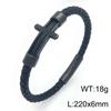 Mens Genuine Leather Bracelet Stainless Steel Wheat Cross Charm Braided Leather Bracelets Religious Christian Jewelry for Men