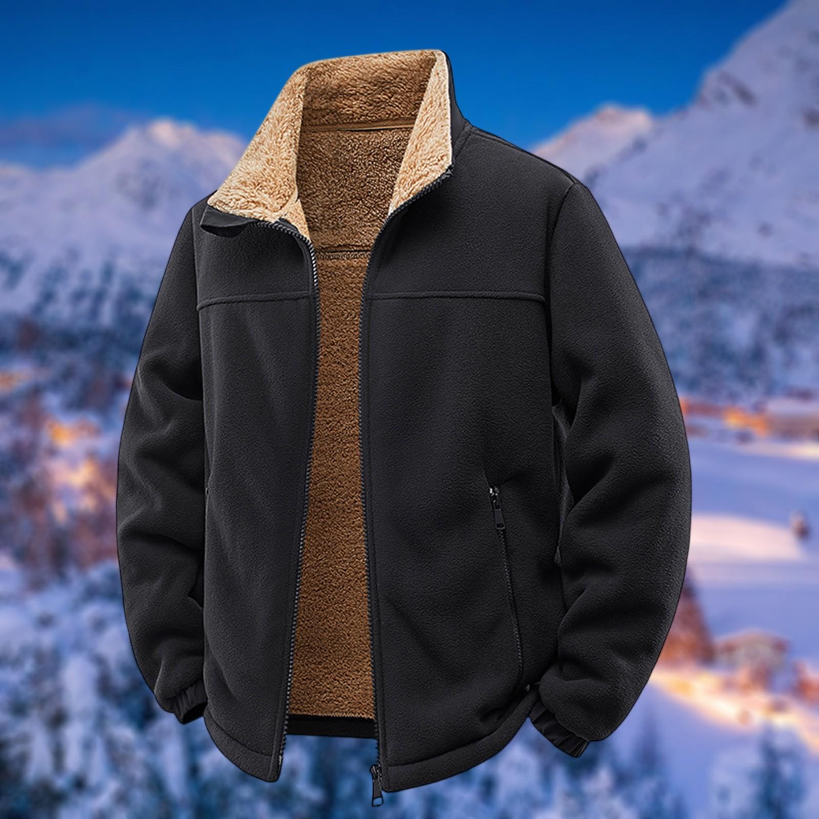 

Men s Vertical Pitted-Stripe Knitted Sweater With Half-Zip Stand Collar Coat XXXL чорний