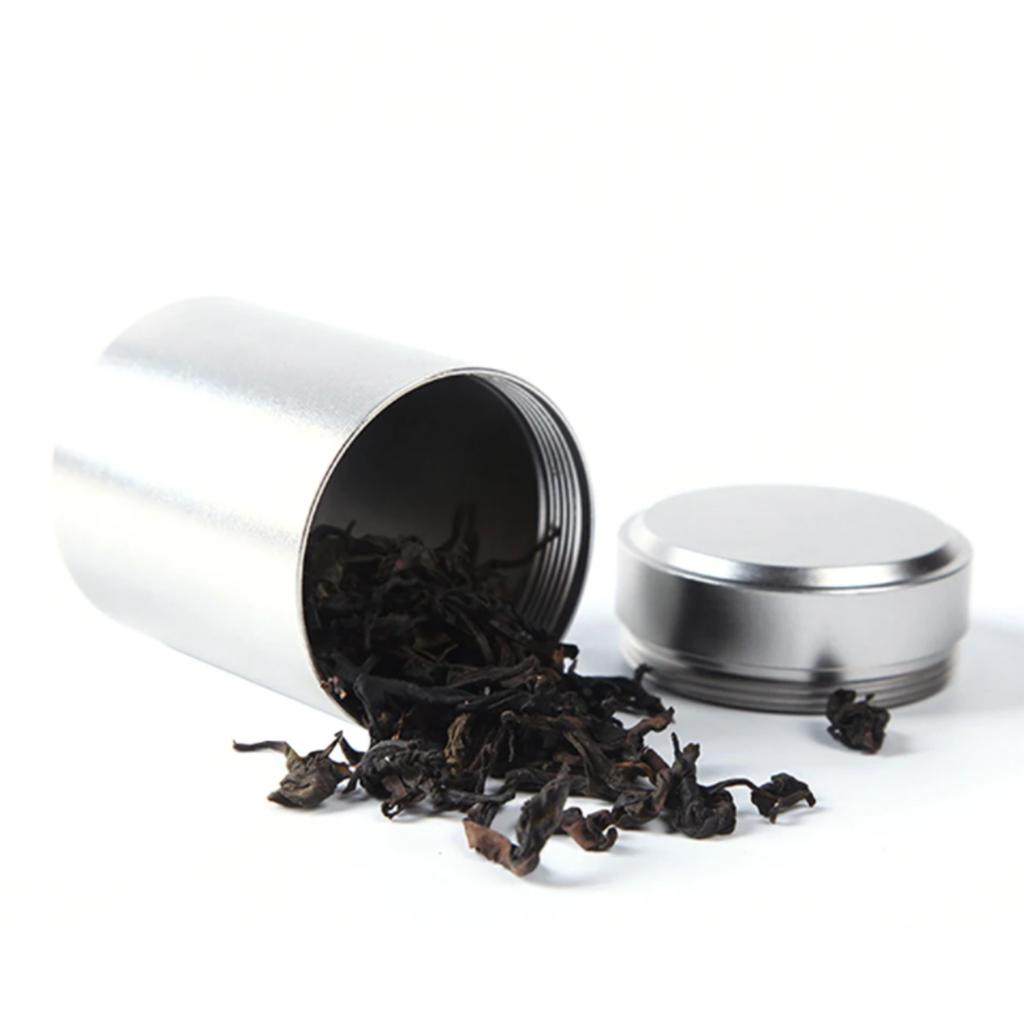 Tea Can Travel Portable Sealed Jar Metal Mini Storage Box New Moisture-proof Solid Color Nut Candy Jars Food Storage Container