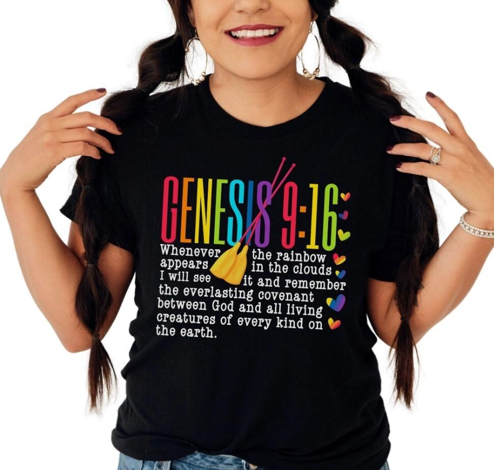 

Take Back The Rainbow Shirt Genesis 9:16 Oars And Bible Verse Rainbow God039s Rain Unisex T-Shirt XXXL
