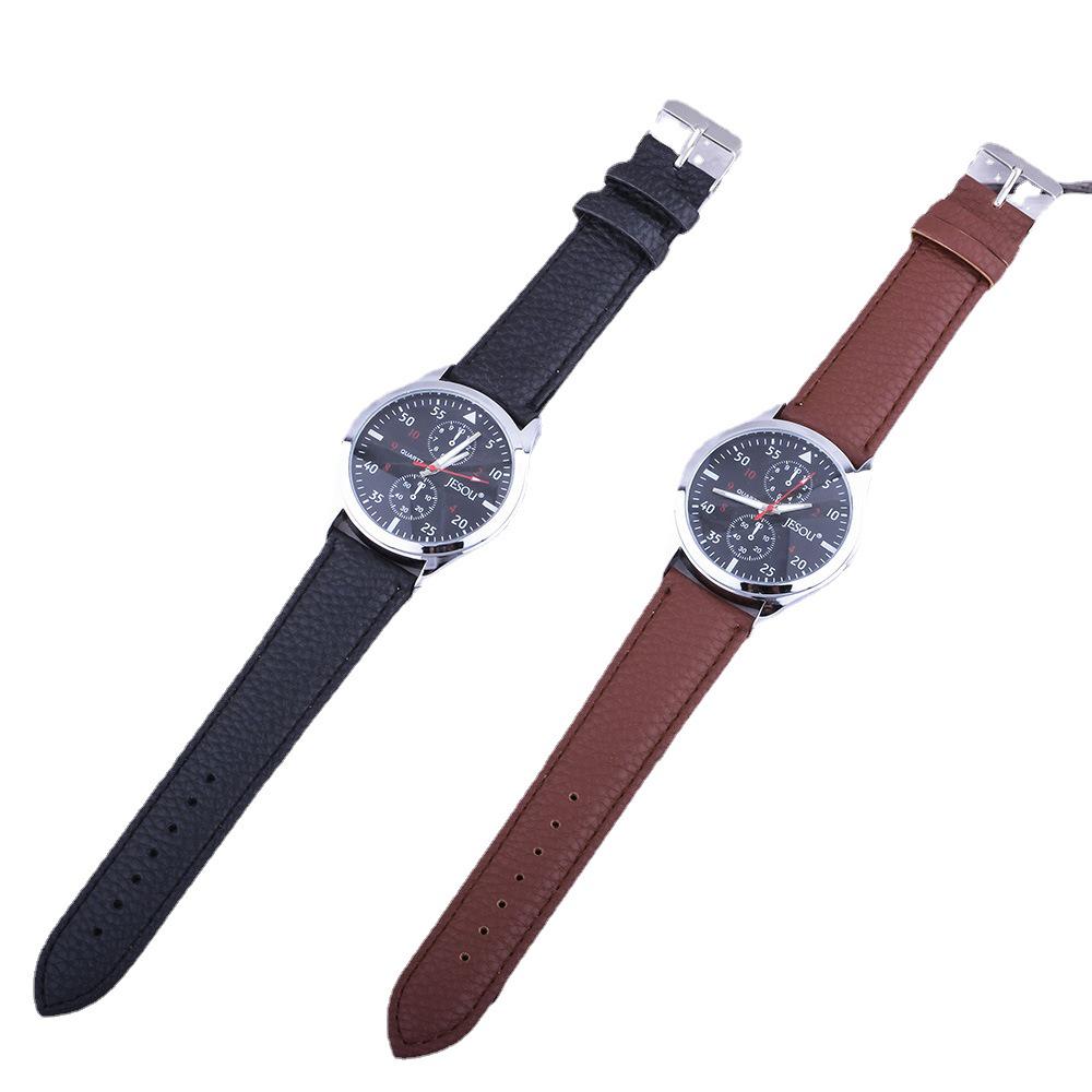 Men's Quartz Watch Set: Fashion Casual Watch, Leather Belt, Wallet, Pen & Tie (4-Piece Set)