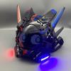 Maschera Cosplay Mech Soldato Cyberpunk Con Luce LED Schermo Sottotitoli Rolling Maschera Tecnologia Controllo App Set di Oggetti di Scena per Feste