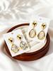 Elegant Stainless Steel Abalone Shell Earrings for Women Irregular Shell Earrings Waterproof Fashion Jewelry Gift