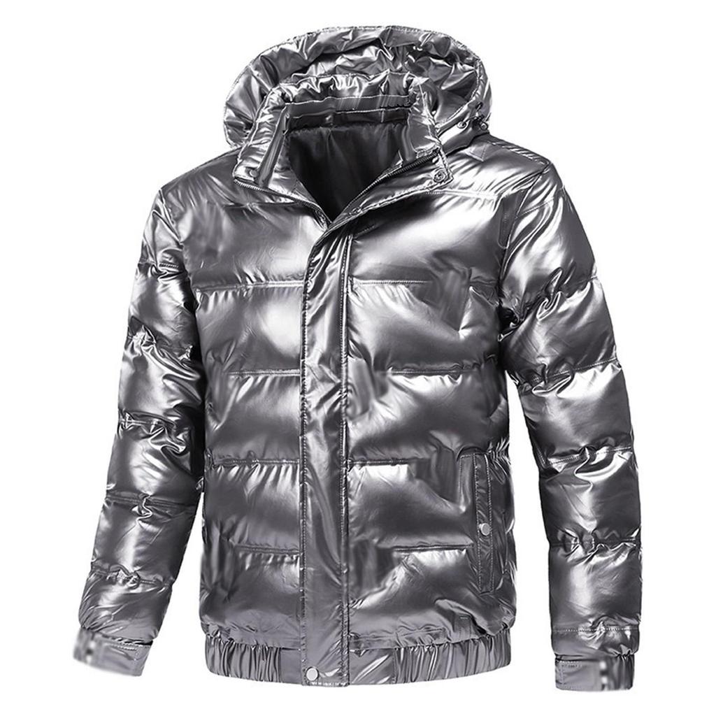 Mens Casual Outdoor Hooded Street Fashion Biker Solid Color Fashion Jacket