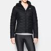 Under Armour Reactor Logo Print Waterproof Hooded Zip Cotton Jacket Women Jackets Black 1280892-001