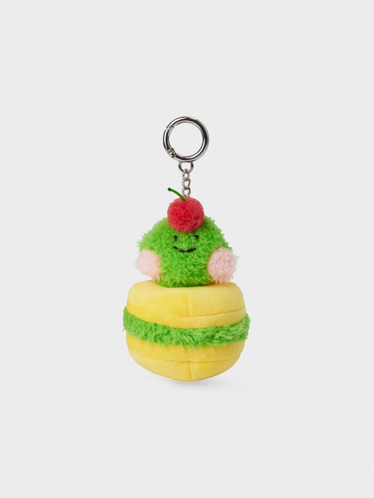 Line Friends Mini Minini Lenini Bakery Cherry Macaron Plush Keychain