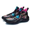 LiNing Air Raid Cushioning Anti-Slip And Wear-Resistant Support Mid-Top Basketball Shoes Black Multicolor ABPR067-2