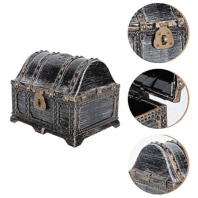 1pc Pirate Treasure Chest Children'S Treasure Chest Retro Plastic Treasure Chest Toy