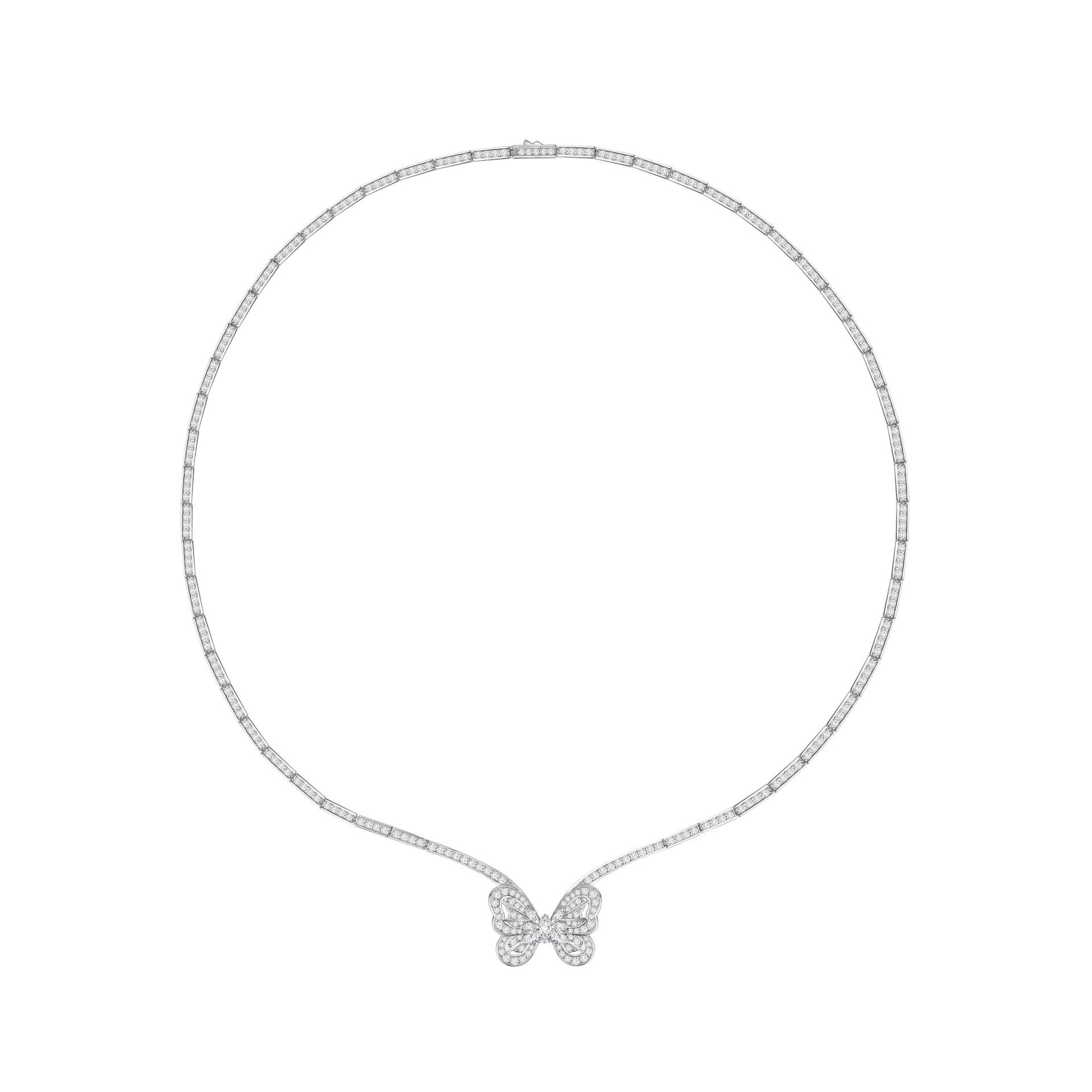 

Exquisite 925 Sterling Silver Butterfly Pendant Necklace with Pearls and Diamonds for Women. 925 Silver белый