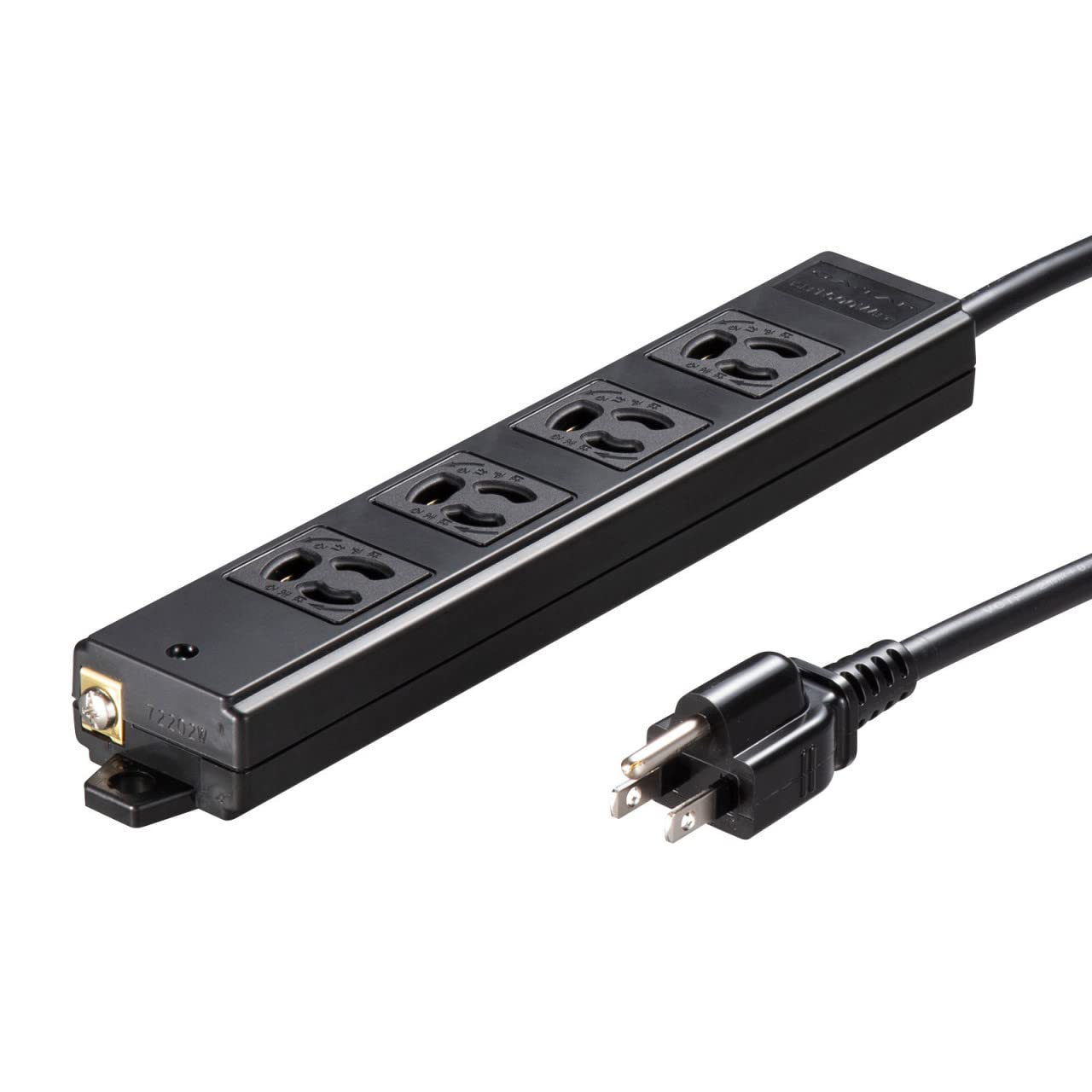 

Sanwa Supply Construction Site Tap (3P, 4 Outlets, 3m) TAP-KS4-3BK Black