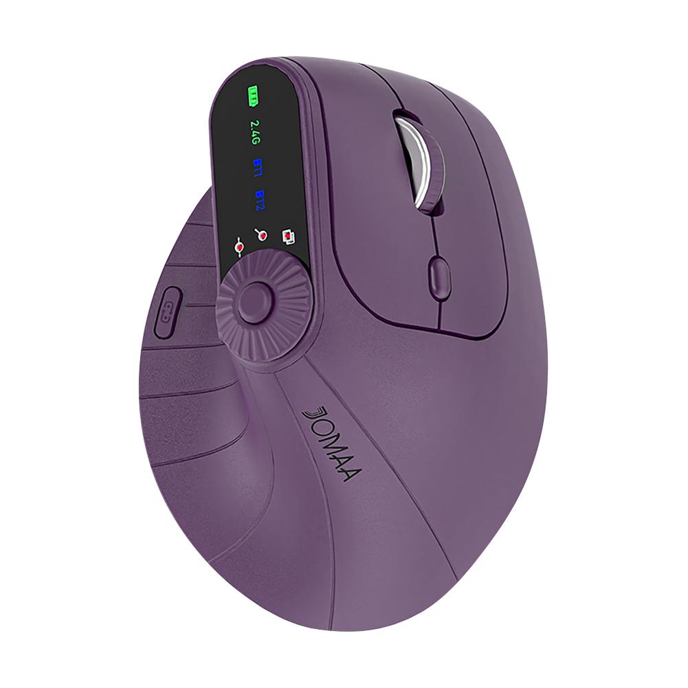 Vertical Wireless Mouse Rechargeable Bluetooth-Compatible +2.4GHz Laptops Computer PC Mice 1000/1200/1600/2400 DPI for Laptop PC