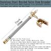 Valve Stem Extenders,4Pcs 7Inch/180mm Dual Flexible Stainless Steel Braided Valve Stem Extensions,6Pieces 45 90 135 Degree Brass Valve Adaptors for