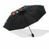 Ocean Treasure Glass Pattern Umbrella, Portable and Foldable Design, 8 Ribs, a Casual Accessory for Halloween, Christmas, and Birthday Gifts.