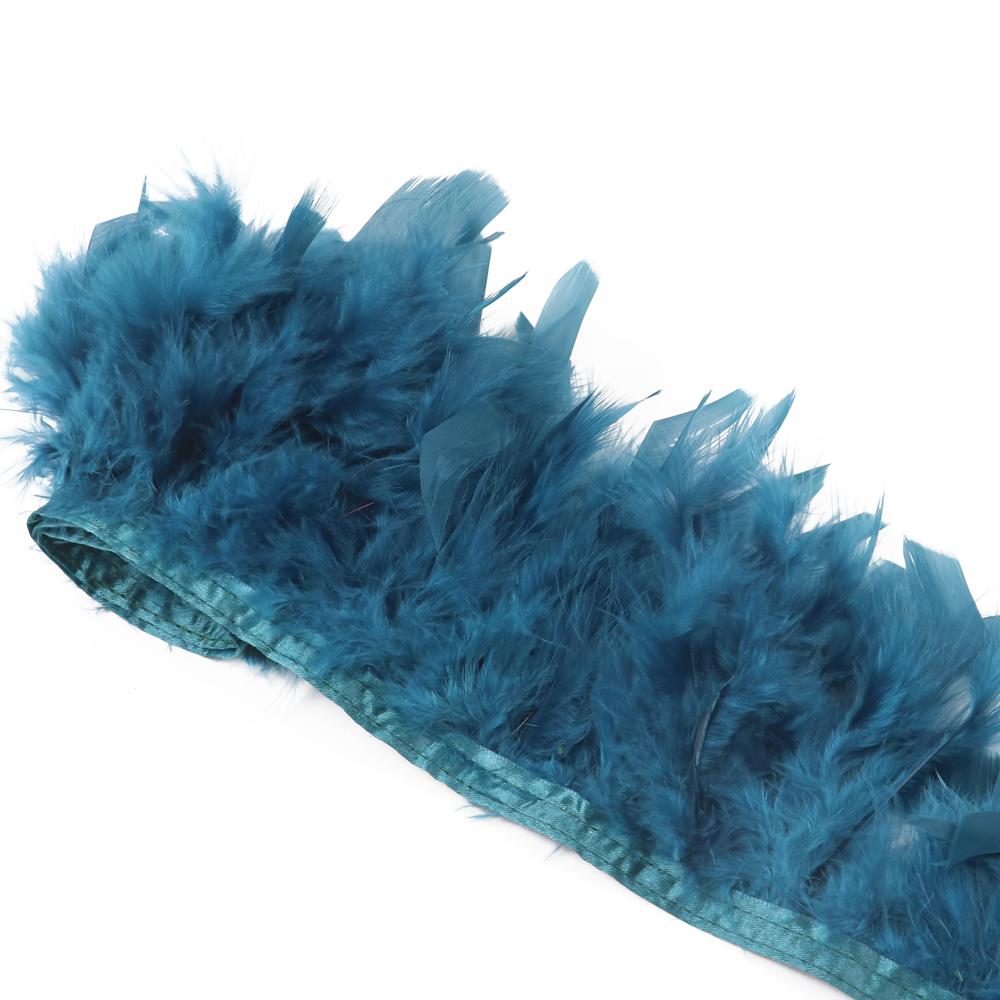 1Meter Natural Turkey Feathers Trims Fringe 10-15cm for Wedding Clothing Decoration Accessories DIY Feather Ribbon Sewing Crafts