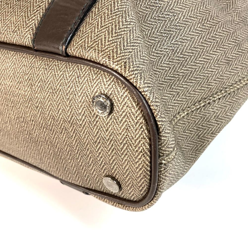 BVLGARI Weekend Logo Vertical Tote Bag Shoulder Bag PVC/Leather gray/Black