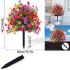 22" Realistic Artificial Topiary Ball with Spike Fake Shrubs Faux Yard Plants for Outdoor Courtyards Porch Patio Home Decoration
