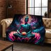 Buddha Shakyamuni Glaube Cartoon Flanelldecke Weiche Warme Überwurfdecke für Schlafzimmer Wohnzimmer Bett Reise Camping Picknick Geschenk
