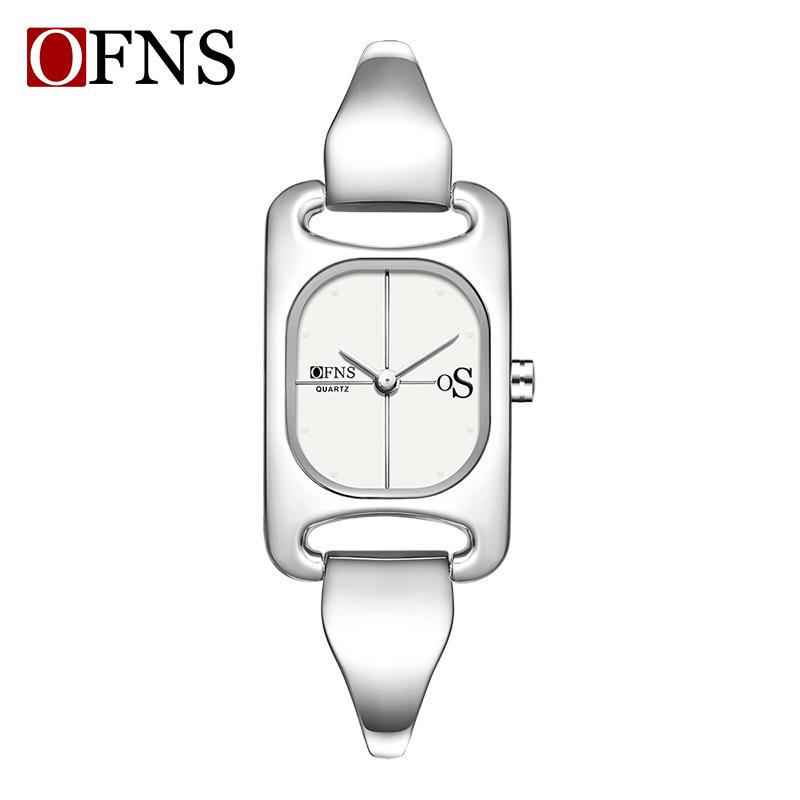 Oufanni Elegant Ladies' Waterproof Square Quartz Wristwatch - Lightweight Luxury Alloy Design.
