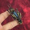 Aquamarine Pendant Copper Wire Wrapped Pendant Gemstone Copper Jewelry Handmade Pendant Owl Jewelry For Gifts Designer Pendant Wire Jewelry