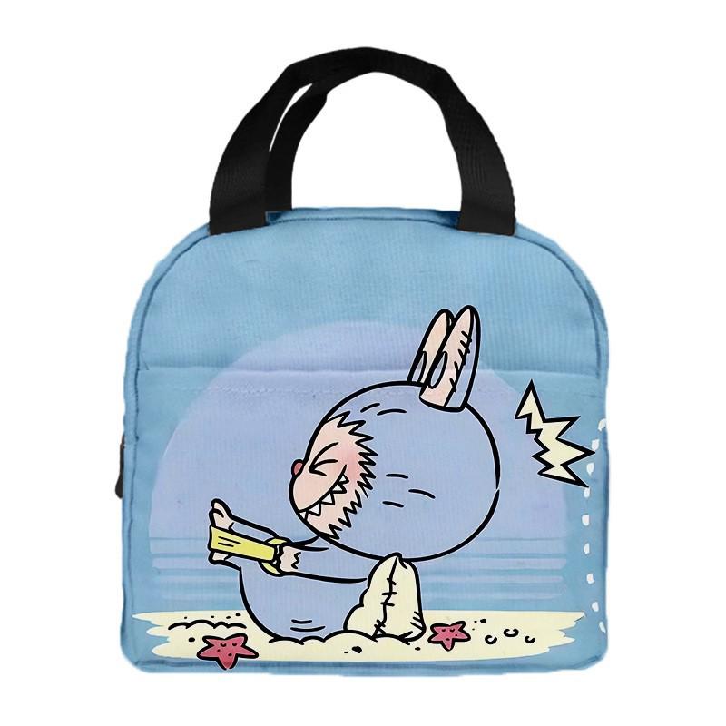 Labubu Cartoon Lunch Tote: Insulated Aluminum Foil Bento Bag for Students  5371