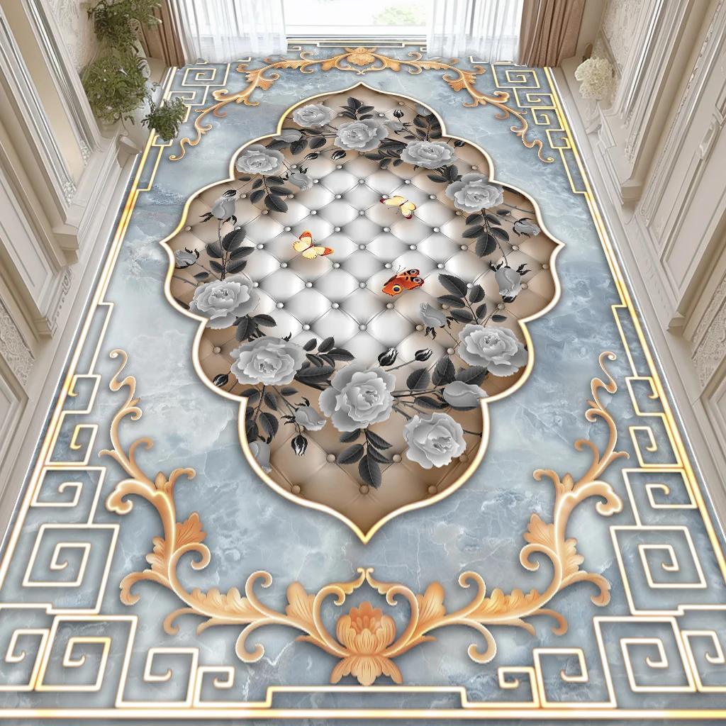 Rose Luxury Fluffy Carpets for Living Room Large Area Pink Decoration Home Bedroom Soft Rug Wedding Washable Anti Slip Floor Mat