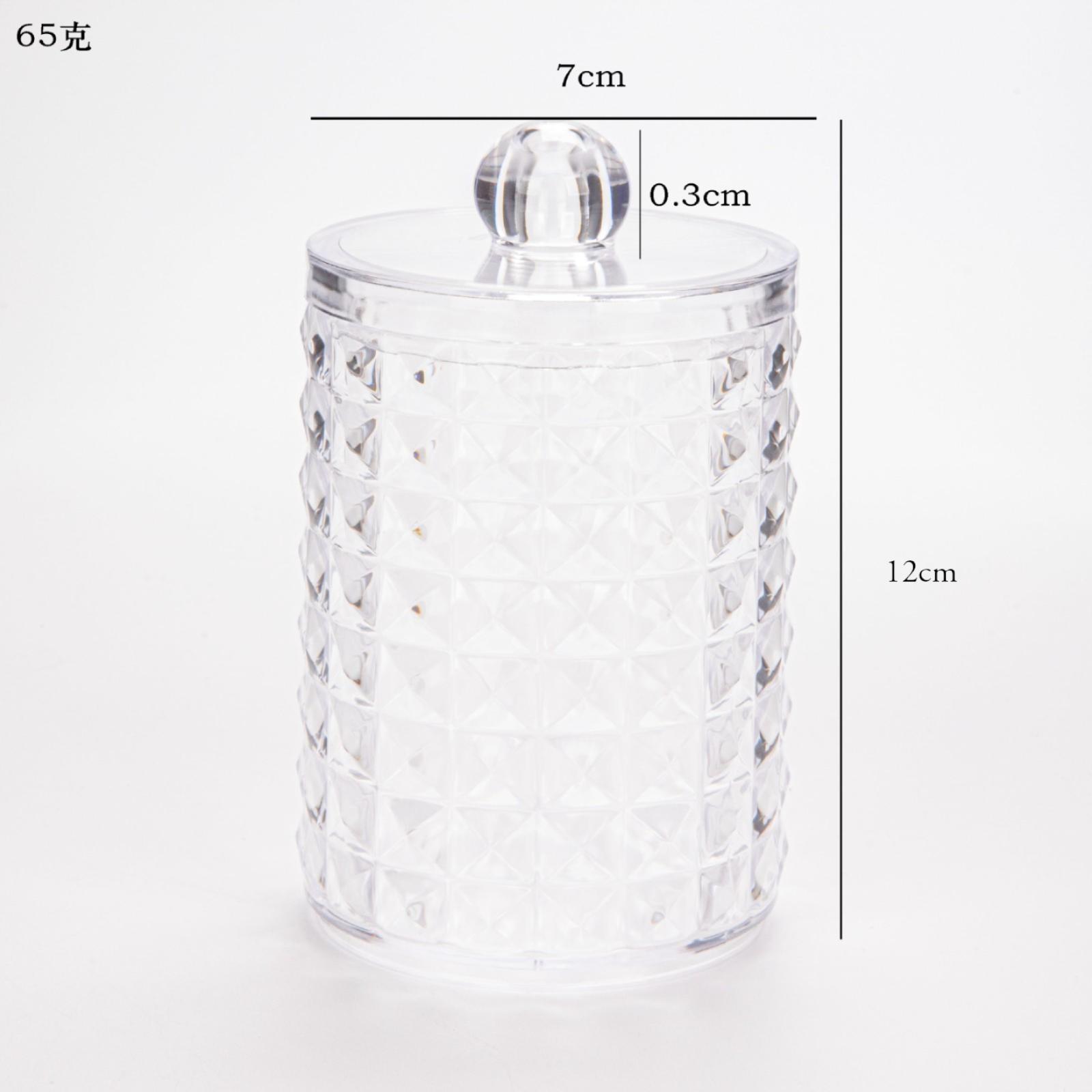 

2 шт., пластиковая коробка для ватных тампонов, шкатулка для хранения ювелирных изделий, хрустальная коробка для ватных тампонов, прозрачная коробка для ватных тампонов One Size