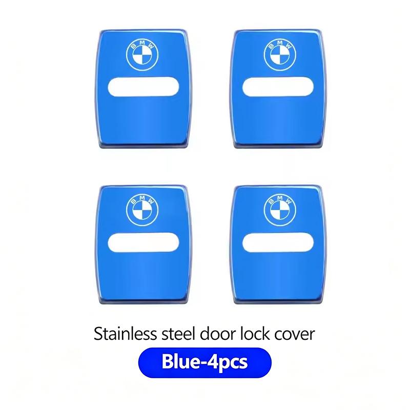 FA54Pcs Zinc Alloy  Car Door Lock Buckle Protection Cover Anti-Collision Shock Absorbing Cushion Stickers For BMW G80 G06 G07 G42 G
