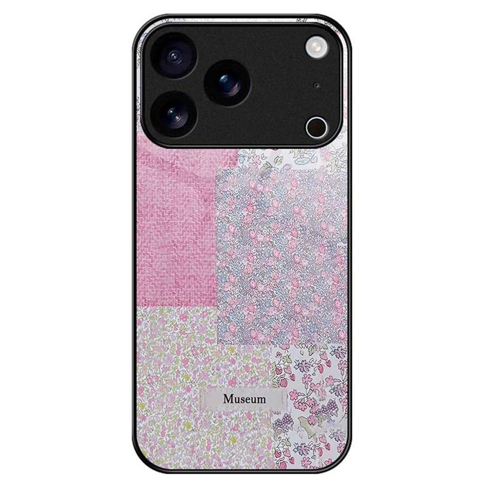 For iPhone 17 Pro Max Case Anti Drop TPU PC Tempered Glass Pattern Printing Phone Back Cover