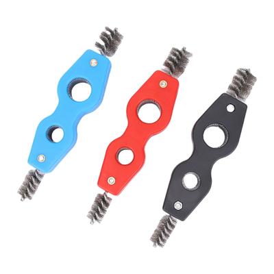 Multifunction Steel Wire Brush for Car Battery Terminal Maintenance and Copper Pipe Polishing Deburring Cleaning Brush