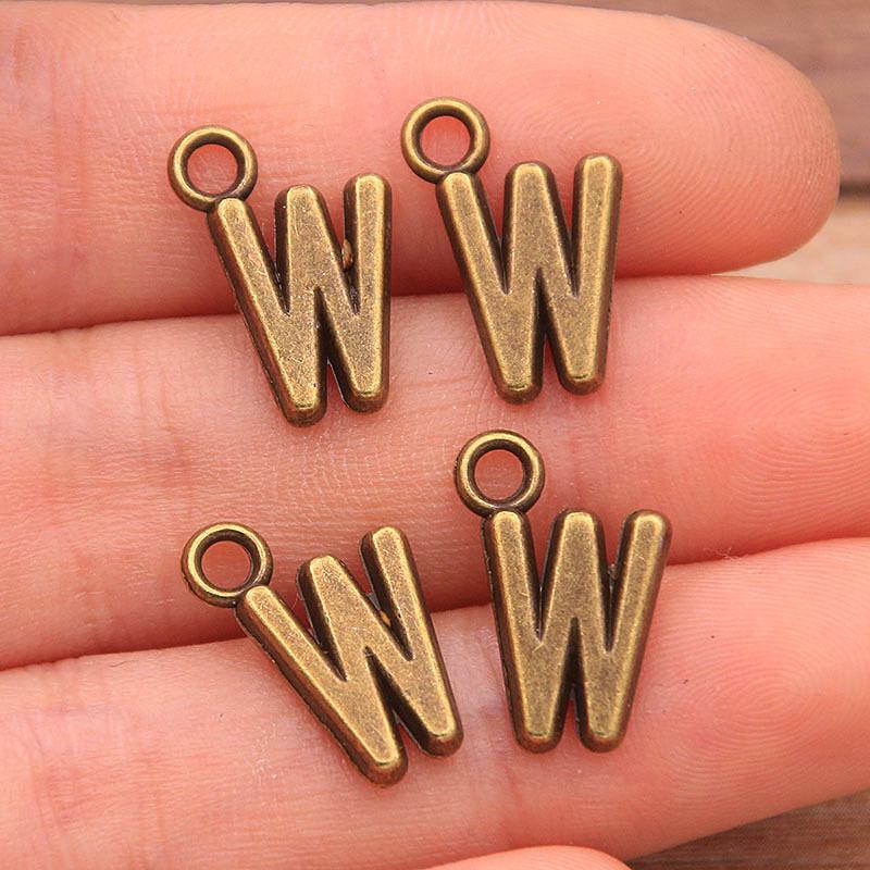 Zinc Alloy Alphabet Charms: 2 Colors, 26 Letter Pendants for Jewelry, Handbag, and Mobile Phone Accessories