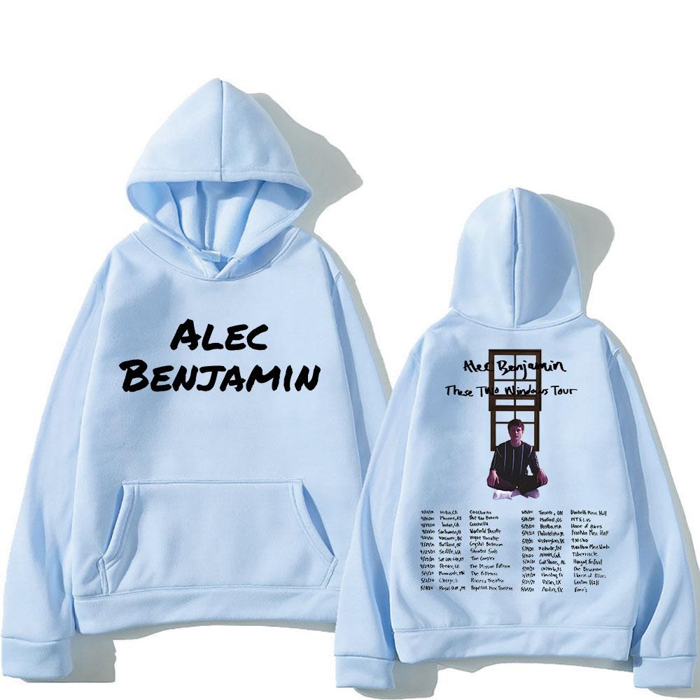 Alec Benjamin Hoodie for Autumn/Winter Gothic Fleece Sweatshirt Graphic Printing Grunge Hooded Clothing Moletom Retro Pullovers