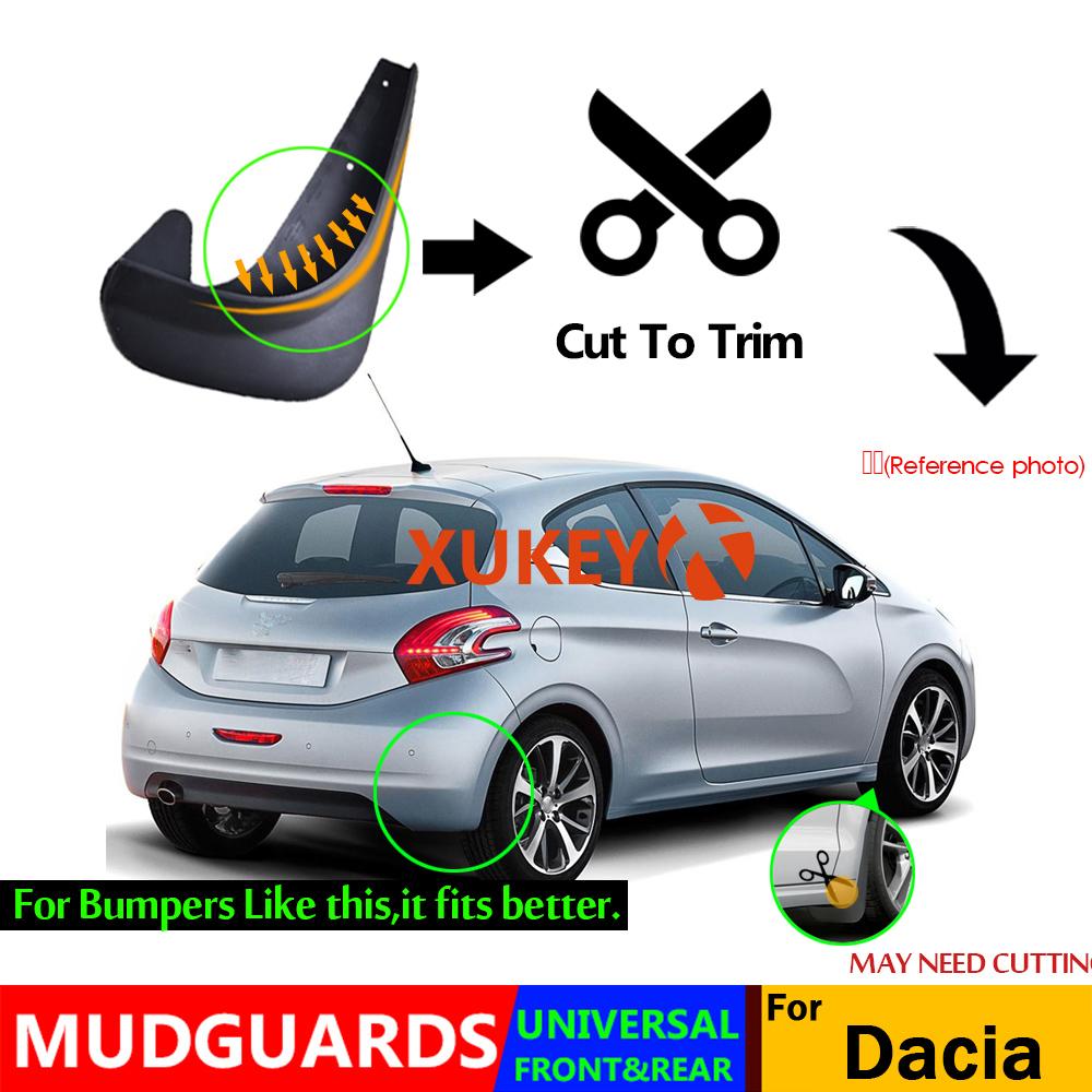 Set Universal Mudflaps Mud Flaps Splash Guards Mudguards For Dacia Dokker Duster Lodgy Logan MCV Sandero Stepway Nova Solenza