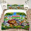 Animal Family Adventure Print 3Pcs Bedding Setduvet Cover With 2 Bedropillowcase Home Birthday Gift