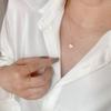 Sweetheart 18K Gold-Plated S925 Silver Pendant with Cubic Zirconia Heart, Versatile Clavicle Chain for Women.